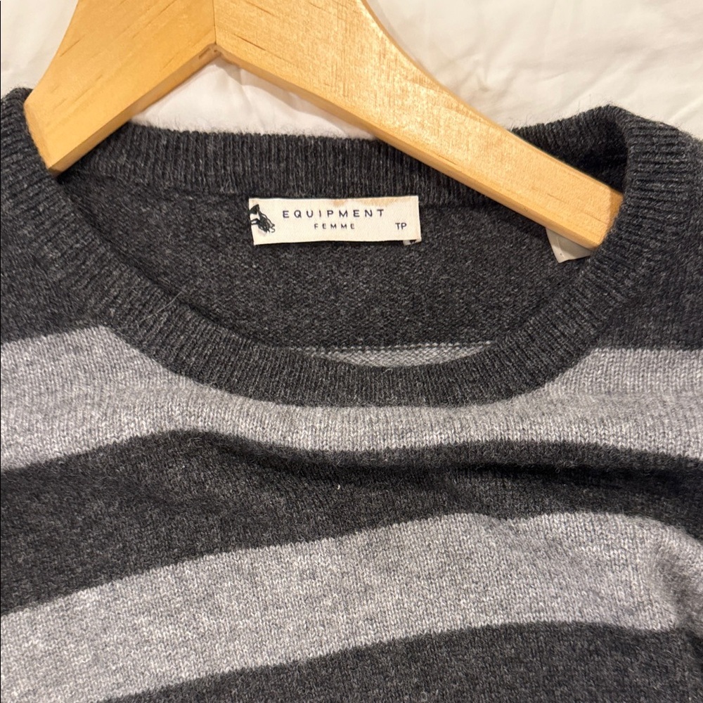 Equipment Womens Striped Sweater- Petite - great with leggings because long